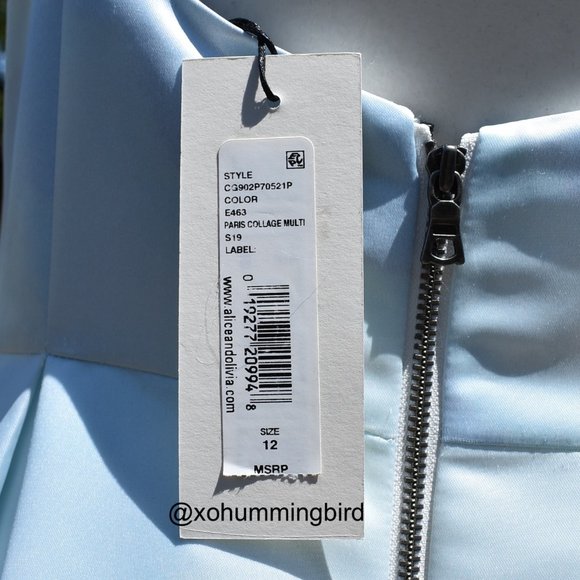 Alice + Olivia | Paris Collage Multi Print Long Dress - Picture 13 of 16